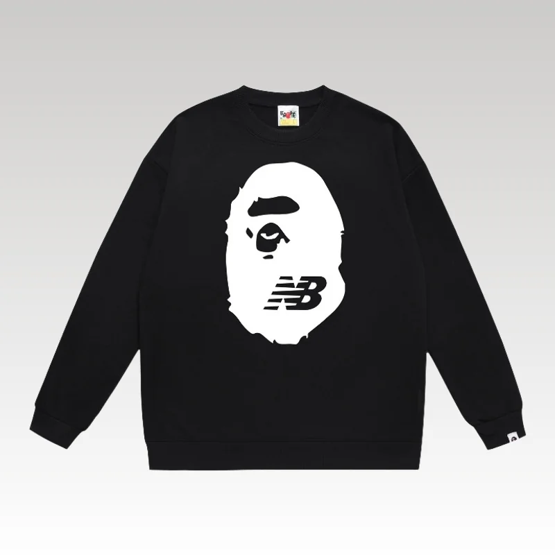 BAPE x New Balance Logo Sweatshirt Black BP062 - Drip Slum