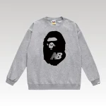 BAPE x New Balance Logo Sweatshirt Grey BP064 - Drip Slum