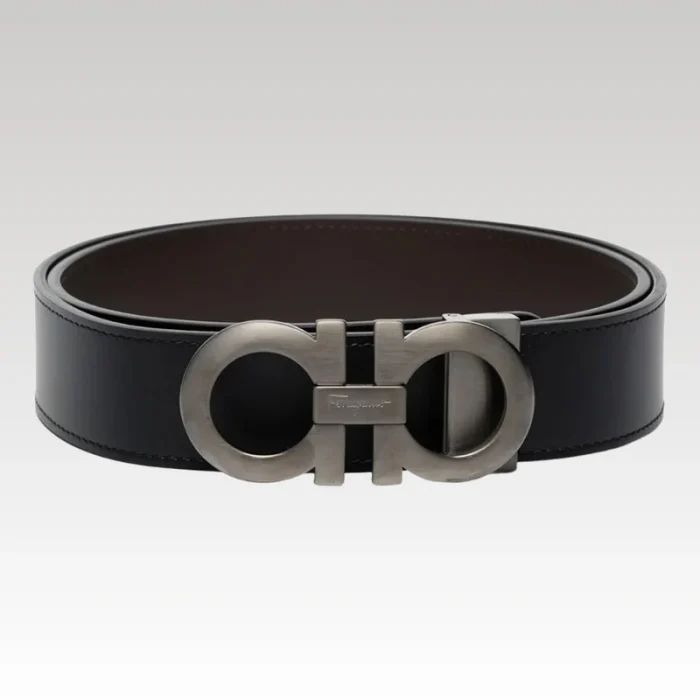 Belt Ferragamo Black Gancini Buckle FG001 - Drip Slum