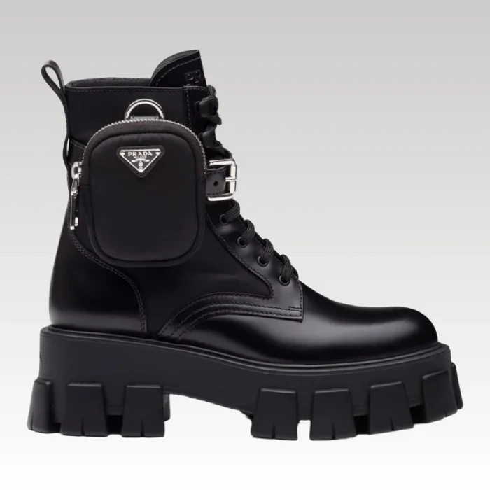 Boot Prada Moonlith leather boot with bag detail PD066 - Drip Slum