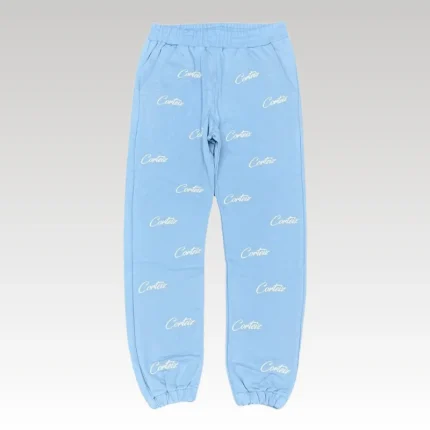 Corteiz All Over Print Jogger Baby Blue - Drip Slum