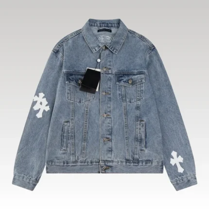 Denim Jacket Chrome Hearts Cross Design CH068 - Drip Slum