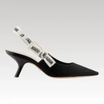 Dior High Heel Sandal Decolletè Slingback J’adior Nero Opaco DOW007 - Drip Slum
