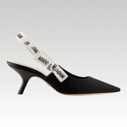 Dior High Heel Sandal Decolletè Slingback J’adior Nero Opaco DOW007 - Drip Slum