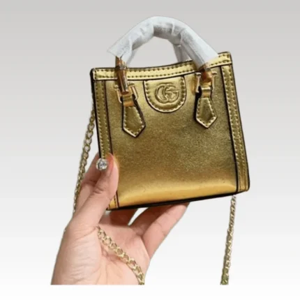 Gucci Diana Mini Bag Metallic Golg GC207 - Drip Slum