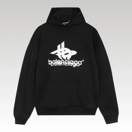 Hoodie Balenciaga Black Logo Print BL064 - Drip Slum