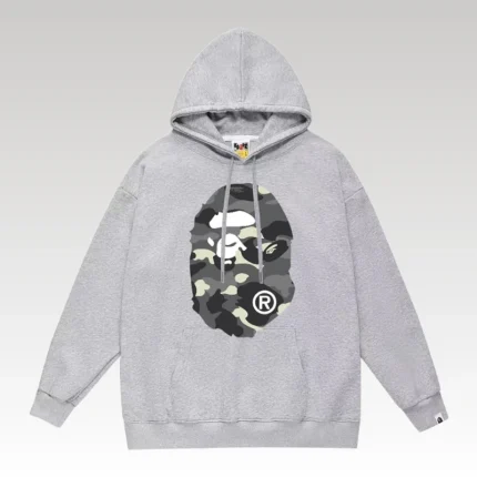 Hoodie Bape Camo Ape Head Grey BP060 - Drip Slum