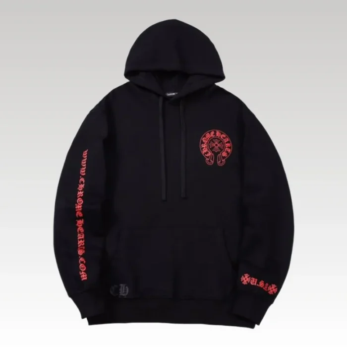 Hoodie Chrome Hearts Red Logo Print CH071 - Drip Slum