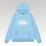 Hoodie Corteiz Alcatraz Baby Blue - Drip Slum