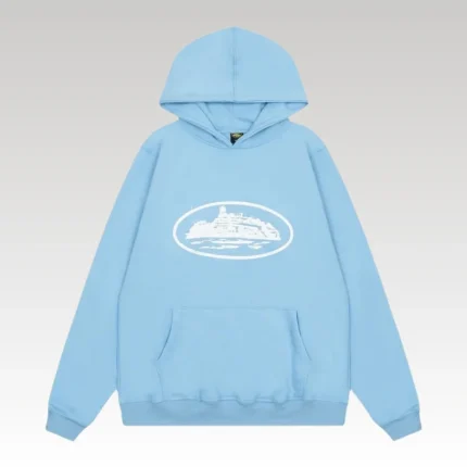 Hoodie Corteiz Alcatraz Baby Blue - Drip Slum