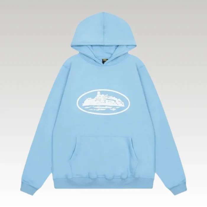 Hoodie Corteiz Alcatraz Baby Blue - Drip Slum