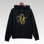 Hoodie Denim Tears Monogram Black Gold - Drip Slum