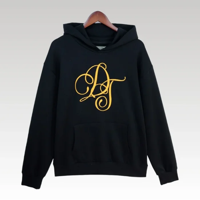 Hoodie Denim Tears Monogram Black Gold - Drip Slum