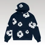 Hoodie Denim Tears The Cotton Wreath Navy - Drip Slum