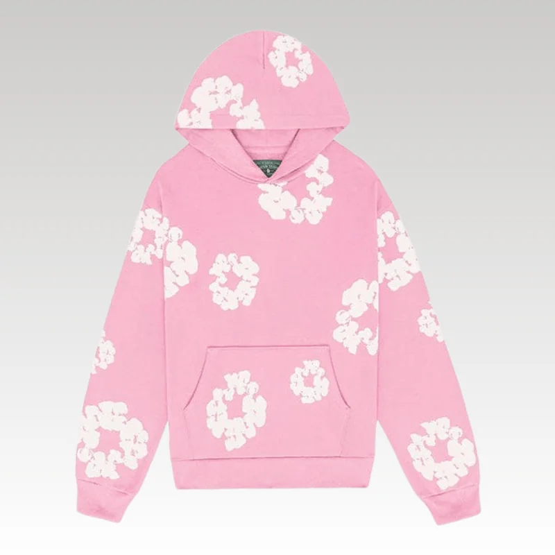 Hoodie Denim Tears The Cotton Wreath Pink - Drip Slum