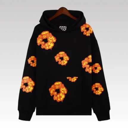 Hoodie Denim Tears x Offset Set Floral Print Black - Drip Slum