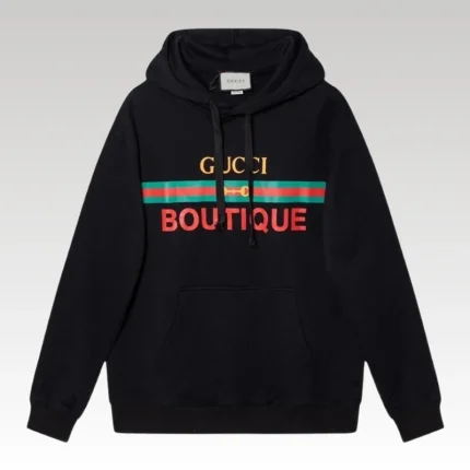 Hoodie Gucci Boutique Logo Black GC006 - Drip Slum