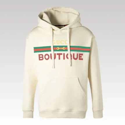 Hoodie Gucci Boutique Logo White GC077 - Drip Slum