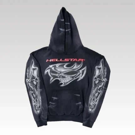 Hoodie Hellstar Airbrushed Skull - Drip Slum