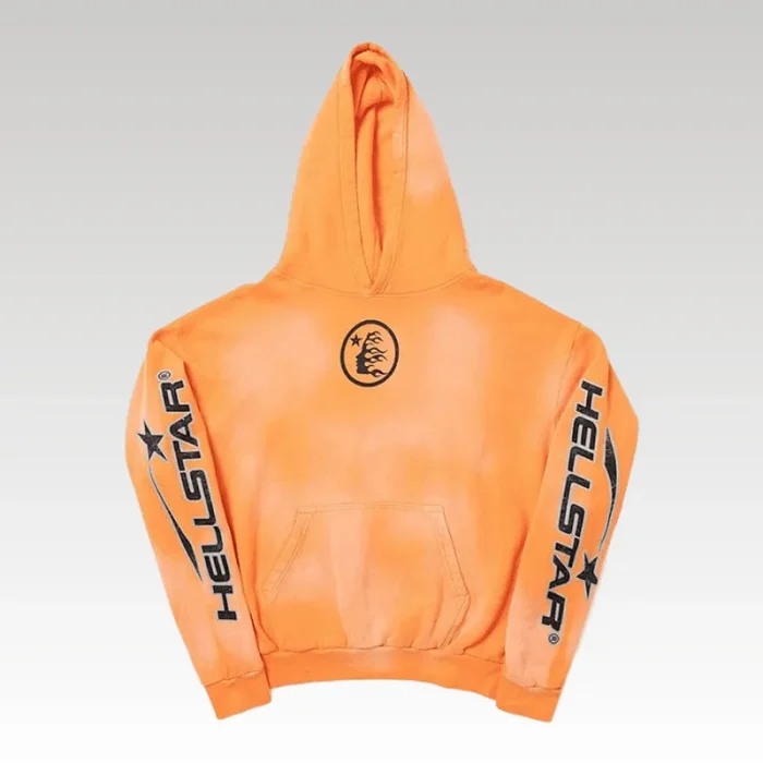 Hoodie Hellstar Fire Orange - Drip Slum