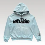 Hoodie Hellstar Sky Blue - Drip Slum
