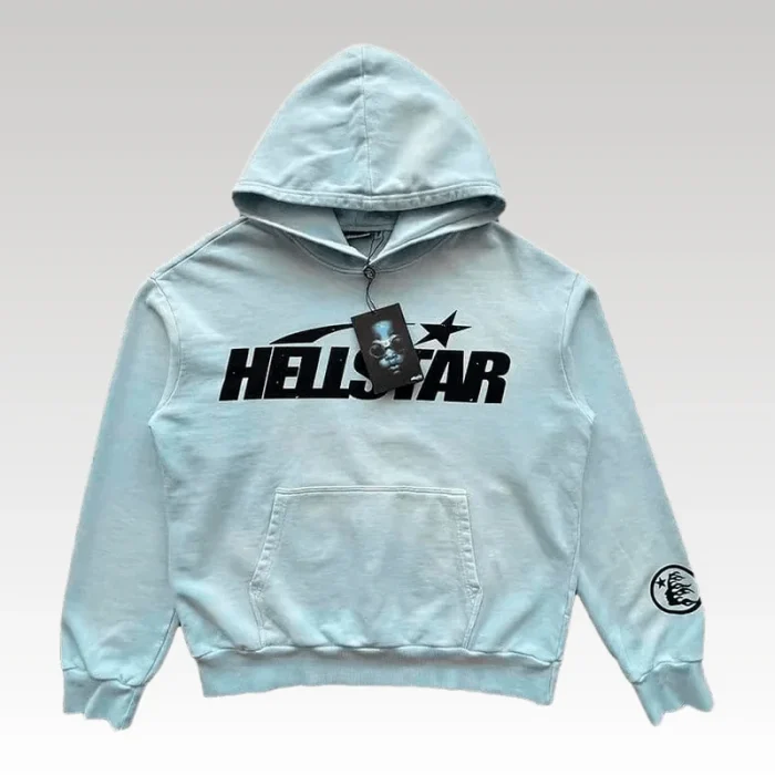 Hoodie Hellstar Sky Blue - Drip Slum