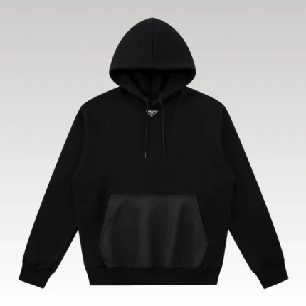 Hoodie Prada Milano Logo Black PD009 - Drip Slum