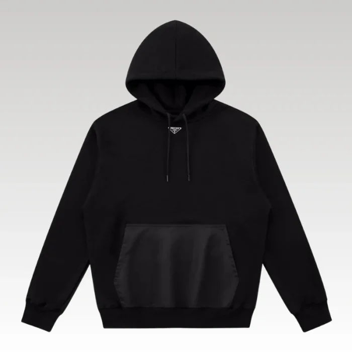 Hoodie Prada Milano Logo Black PD009 - Drip Slum