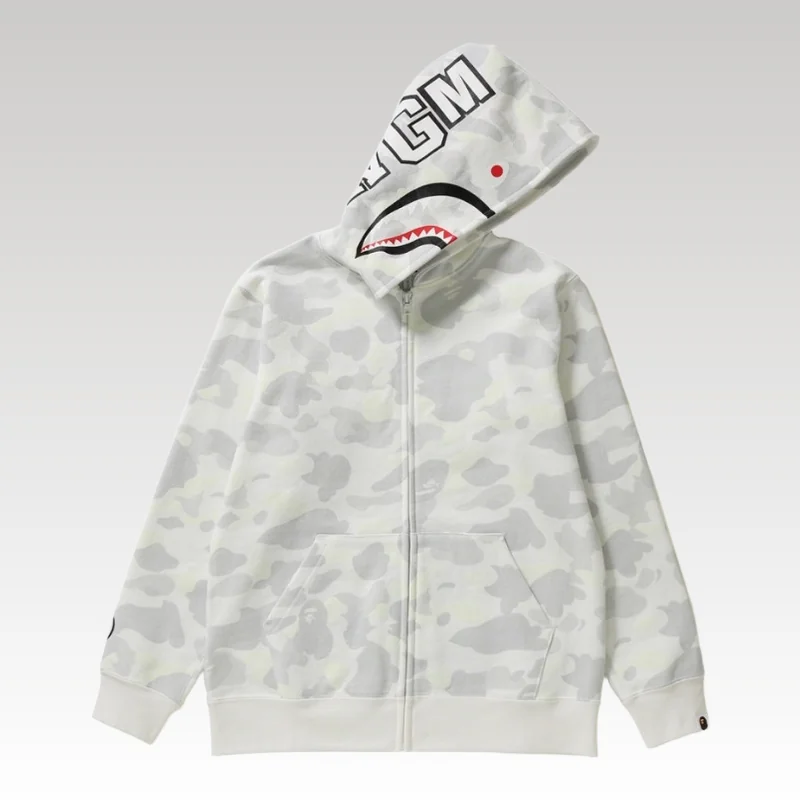 Hoodie Shark Camo Full Zip BAPE BP082 - Drip Slum