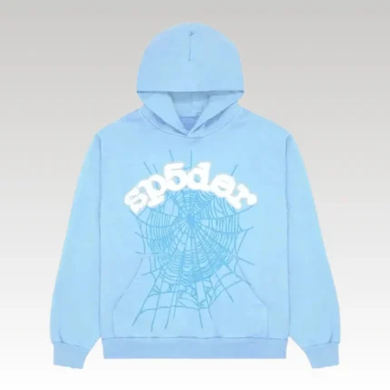 Hoodie Sp5der Web Sky Blue - Drip Slum