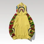 Hoodie Yellow Shark Camo Bape Full-Zip BP002 - Drip Slum
