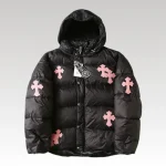 Jacket Puffer Chrome Hearts Black Cross CH080 - Drip Slum