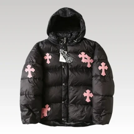 Jacket Puffer Chrome Hearts Black Cross CH080 - Drip Slum