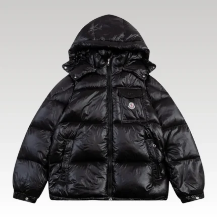 Jacket Puffer Moncler Black with Hood MCL013 - Drip Slum