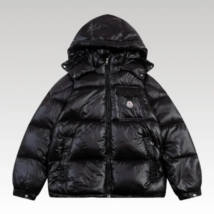 Jacket Puffer Moncler Black with Hood MCL013 - Drip Slum