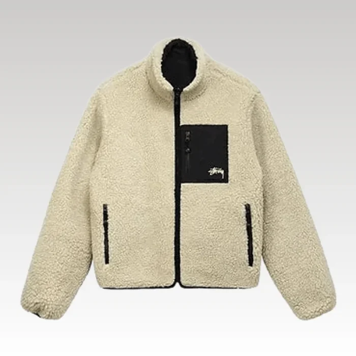 Jacket Stussy 8 Ball Sherpa Reversible - Drip Slum