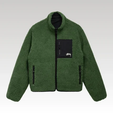 Jacket Stussy 8 Ball Sherpa Reversible - Drip Slum
