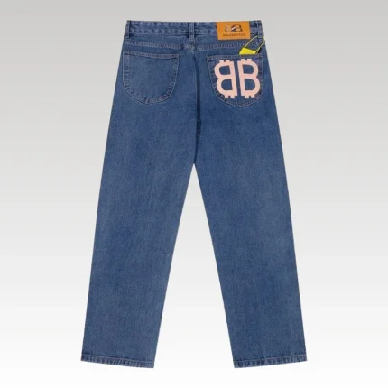 Jeans Balenciaga BB Logo Blue BL045 - Drip Slum