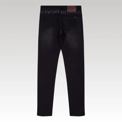 Jeans Balenciaga Logo Waistband Black BL030 - Drip Slum