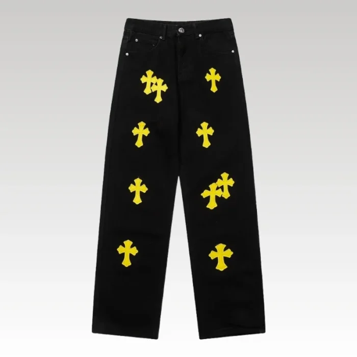 Jeans Chrome Hearts Yellow Crosses CH055 - Drip Slum