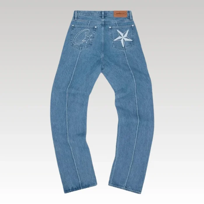 Jeans Corteiz C-Star Blue - Drip Slum
