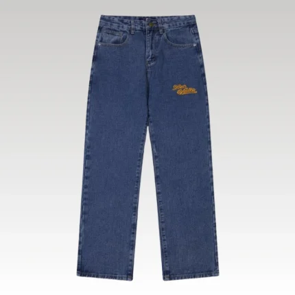 Jeans Louis Vuitton LV Blue Embroidered Logo - Drip Slum