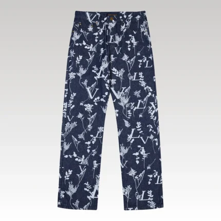 Jeans Louis Vuitton LV Blue Floral Print - Drip Slum