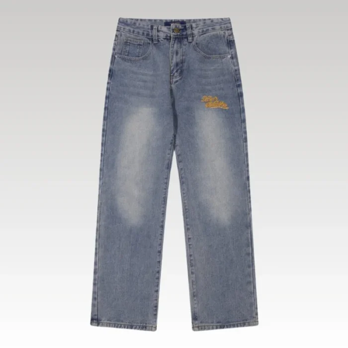 Jeans Louis Vuitton LV Light Wash Embroidered - Drip Slum
