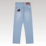 Jeans Louis Vuitton Monogram Light Wash Denim LV006 - Drip Slum