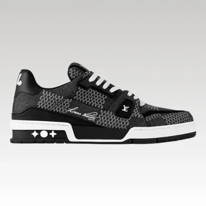 Louis Vuitton Trainer Plaid Black White - Drip Slum