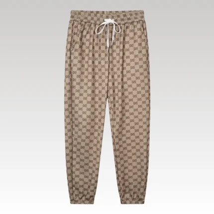 Pants Gucci GG Beige Drawstring Joggers GC033 - Drip Slum