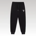 Pants Joggers Prada Black Milano Logo PD052 - Drip Slum