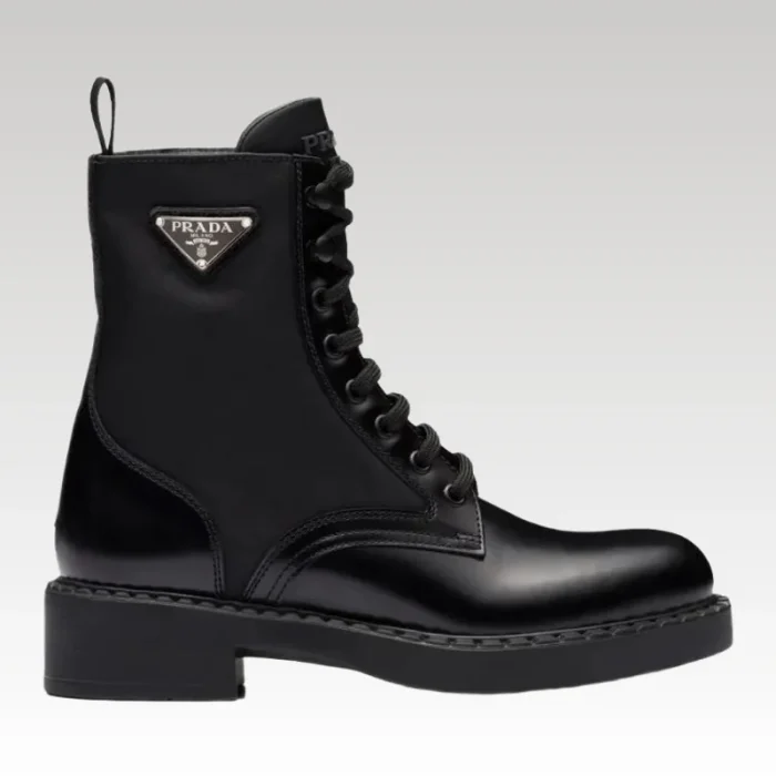 Prada Boot Stivaletti in Pelle Spazzolata e Re-Nylon PDW010 - Drip Slum