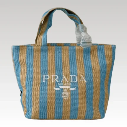 Prada Raffia Logo Tote Bag PD077 - Drip Slum